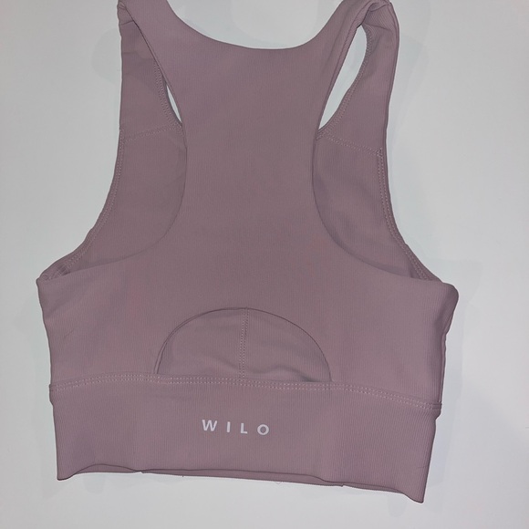 Mauve Pink Wilo Cropped Workout Top - Picture 2 of 3